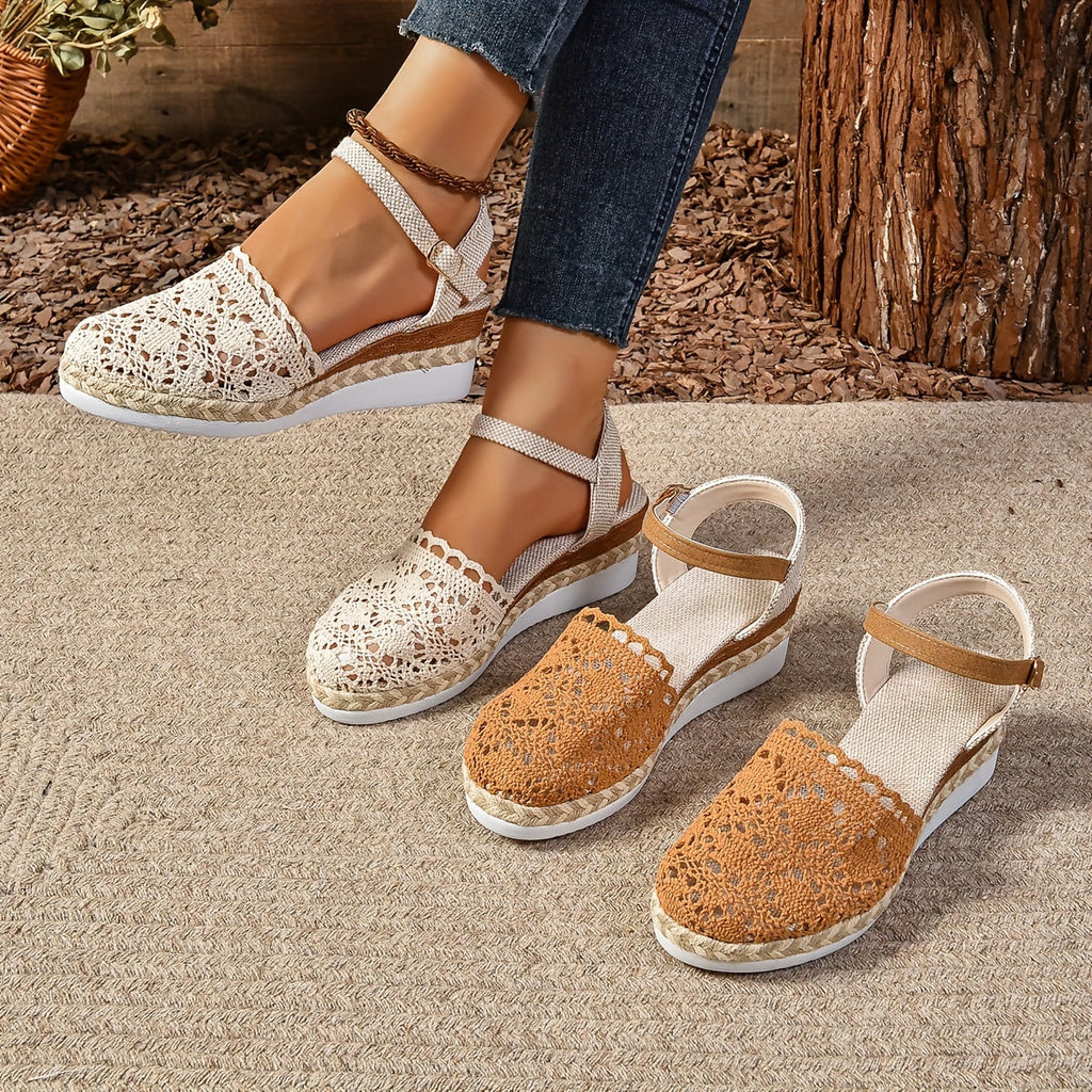 Women's adjustable sandals - breathable mesh straps beach vacation