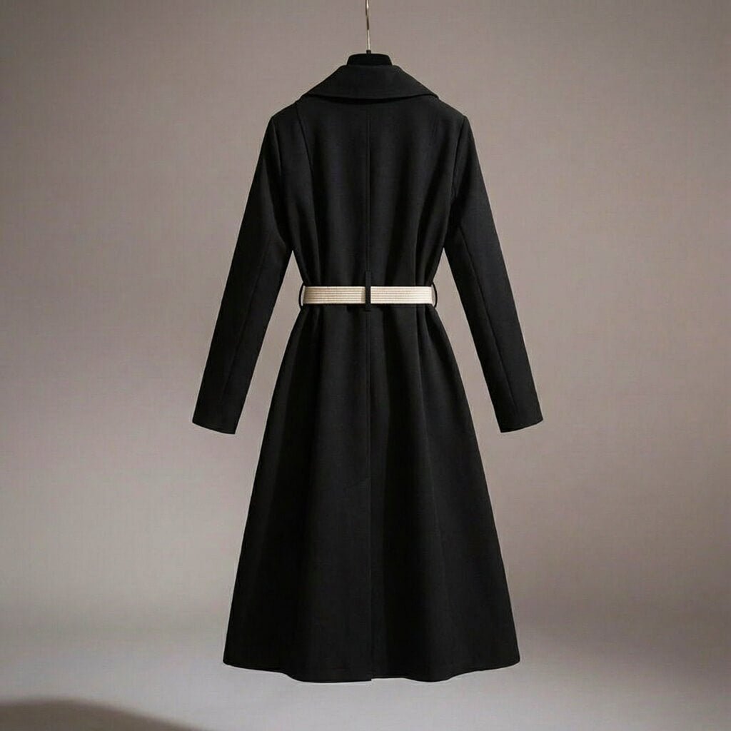 Women's Trenchcoat for Women Belted Scarf Detail Outerwear