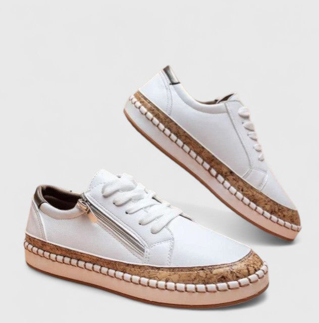 Women's slip-on loafers — side zipper closure | casual daily wear