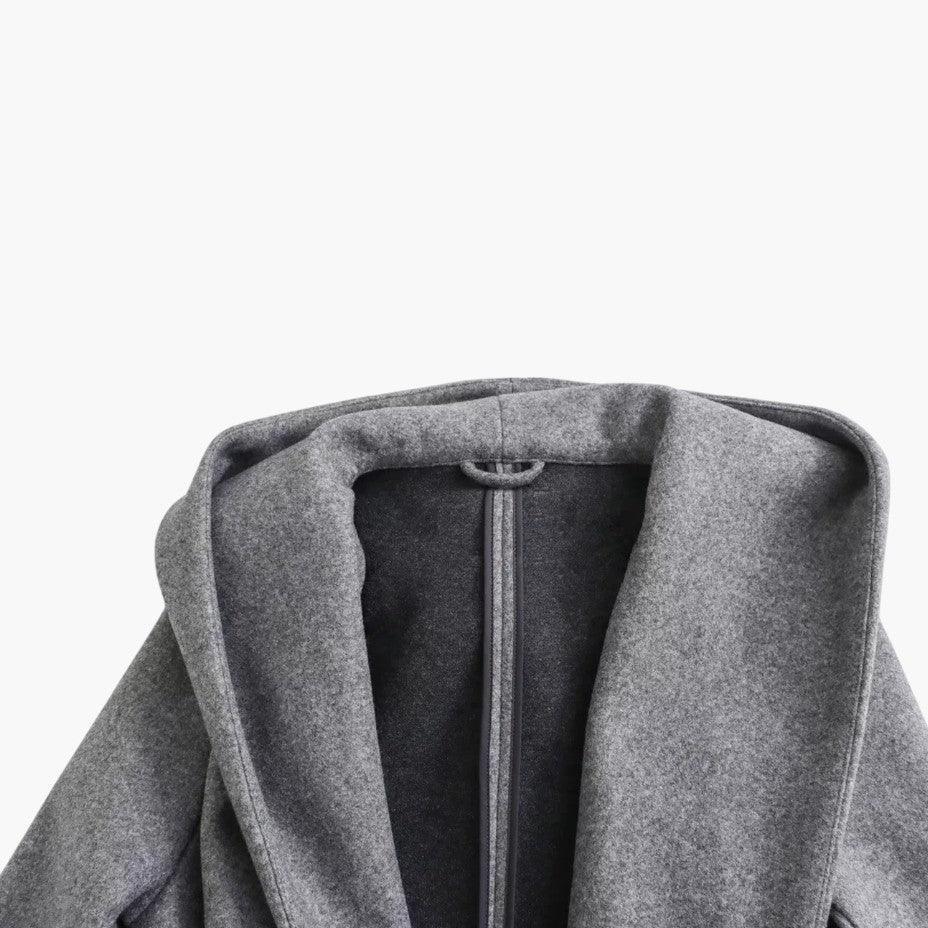 Women's Trenchcoat Hooded Belted Waist Button Front Outdoor Casual