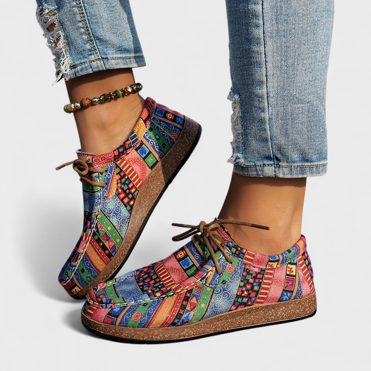Women casual sneakers — canvas upper with extra wide heel sole | casual daily