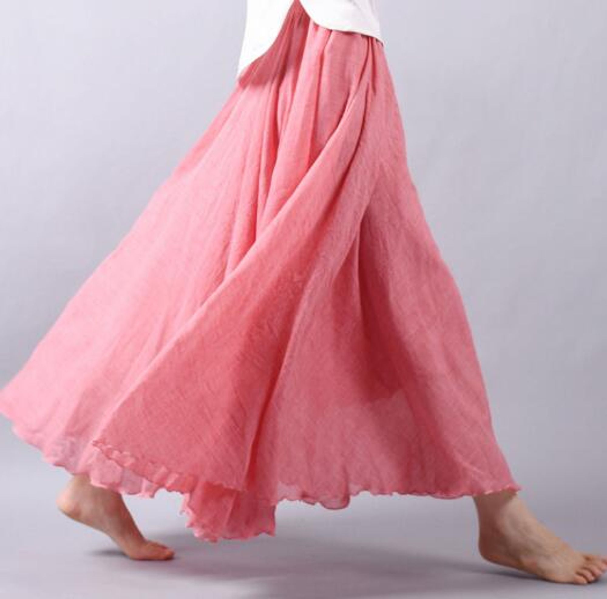 Maxi skirt for women — linen relaxed fit — daily casual