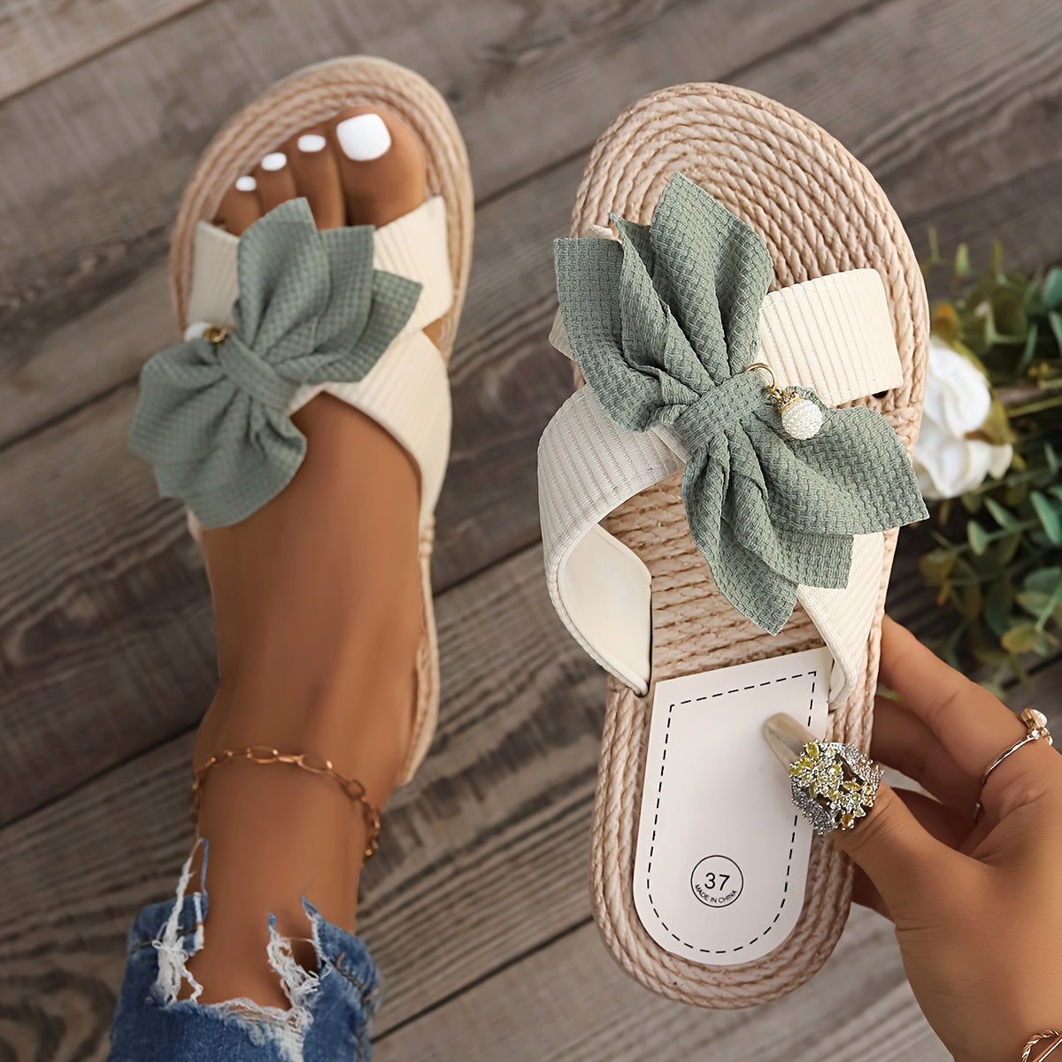 Open toe vacation slides — lightweight textured sole — casual summer wear