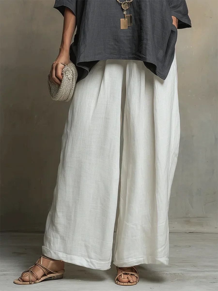 Women's Linen Shirt and Pants Set