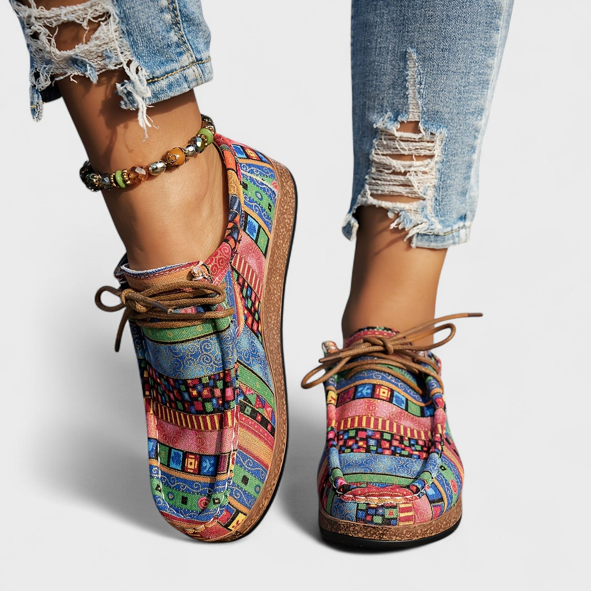 Women casual sneakers — canvas upper with extra wide heel sole | casual daily