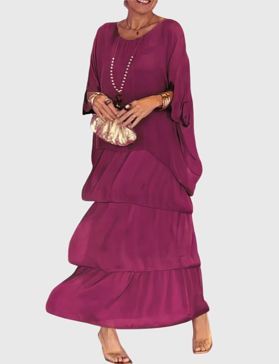 Women’s long dress — relaxed fit button up | wedding formal events