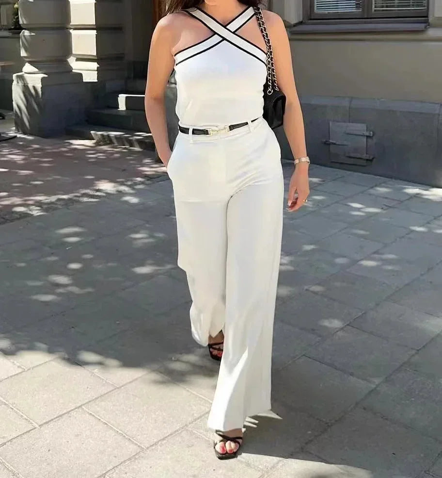 Women's halter tank top | criss-cross straps for casual daily wear