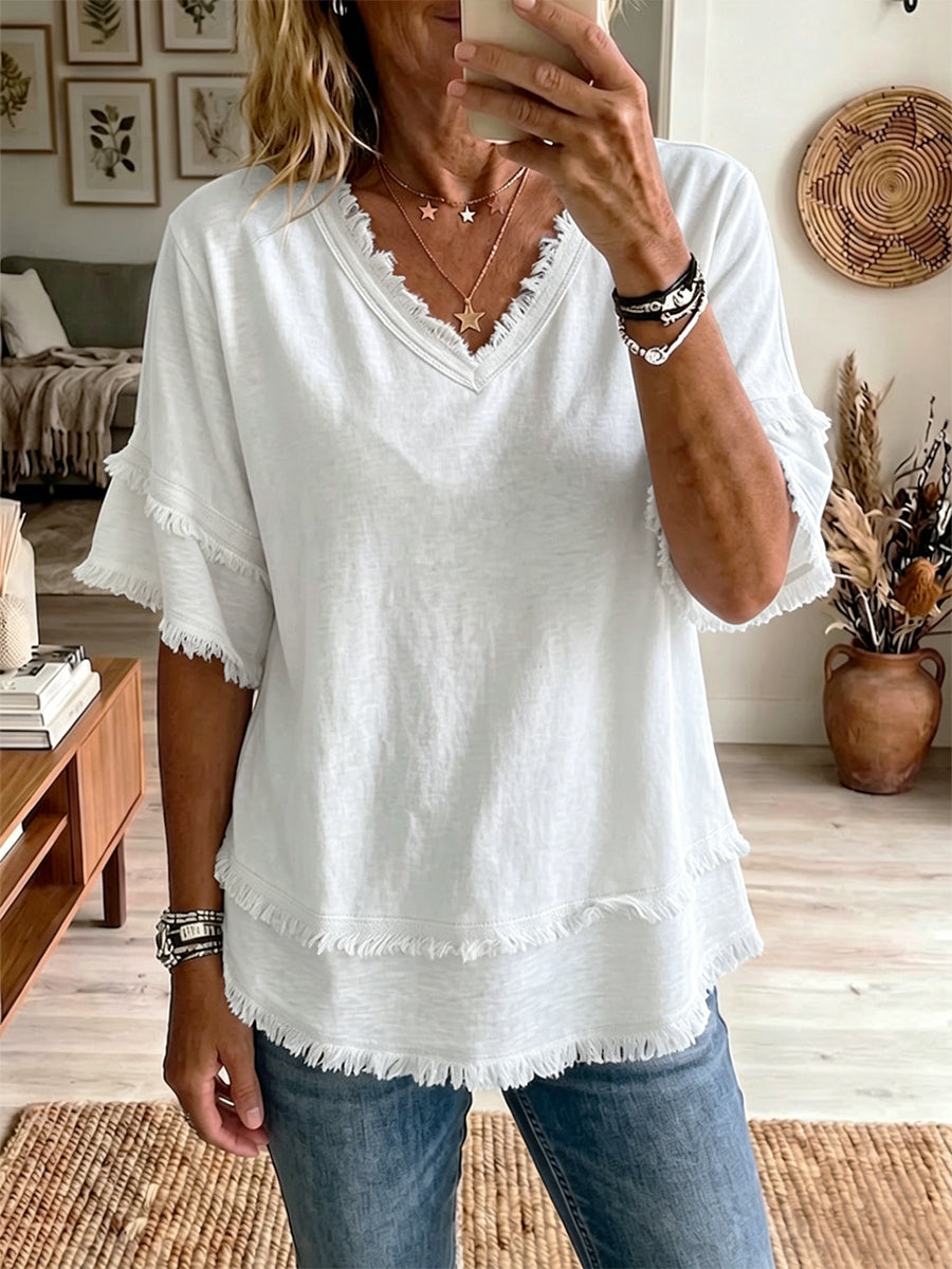 Women's Linen Shirt Short Sleeve