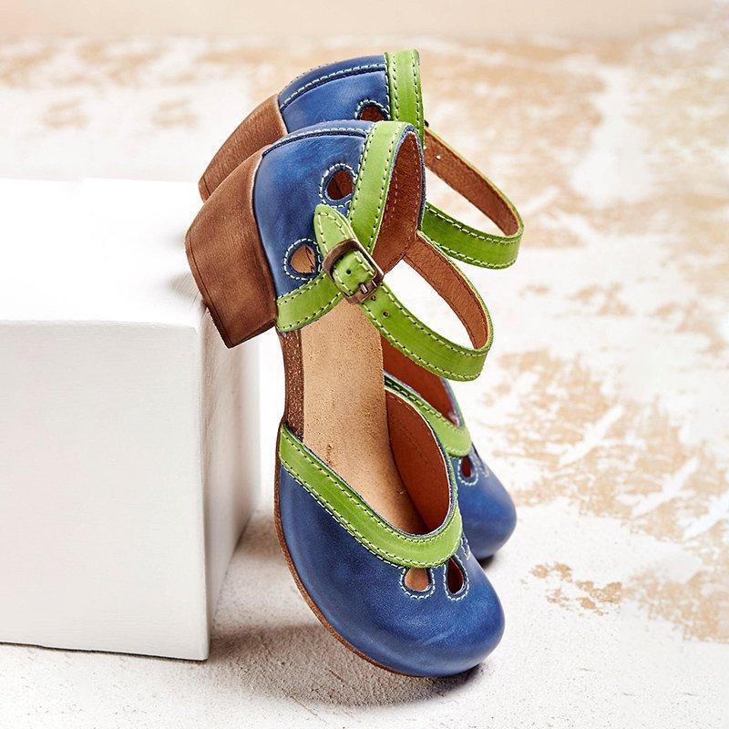 Women's sandals - low heel adjustable strap morning strolls