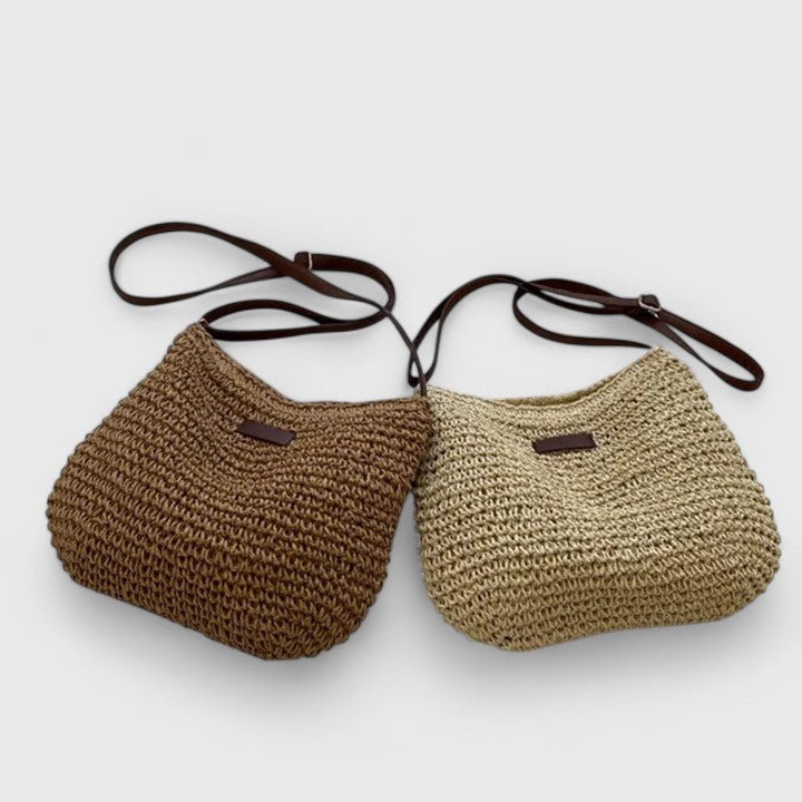Natural Woven Straw Handbag