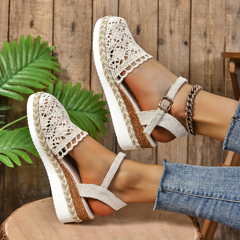 Women's adjustable sandals - breathable mesh straps beach vacation