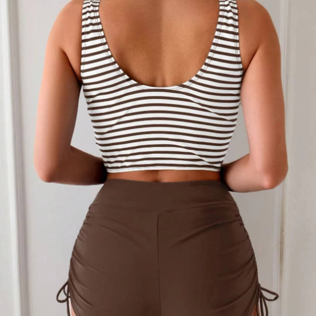 Women's tankini swimsuit - twist front high waisted pool days