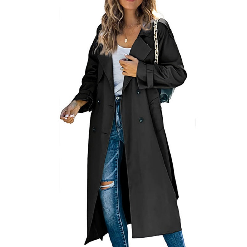 Women's Trenchcoat for Women Long Open Front Outerwear Spring