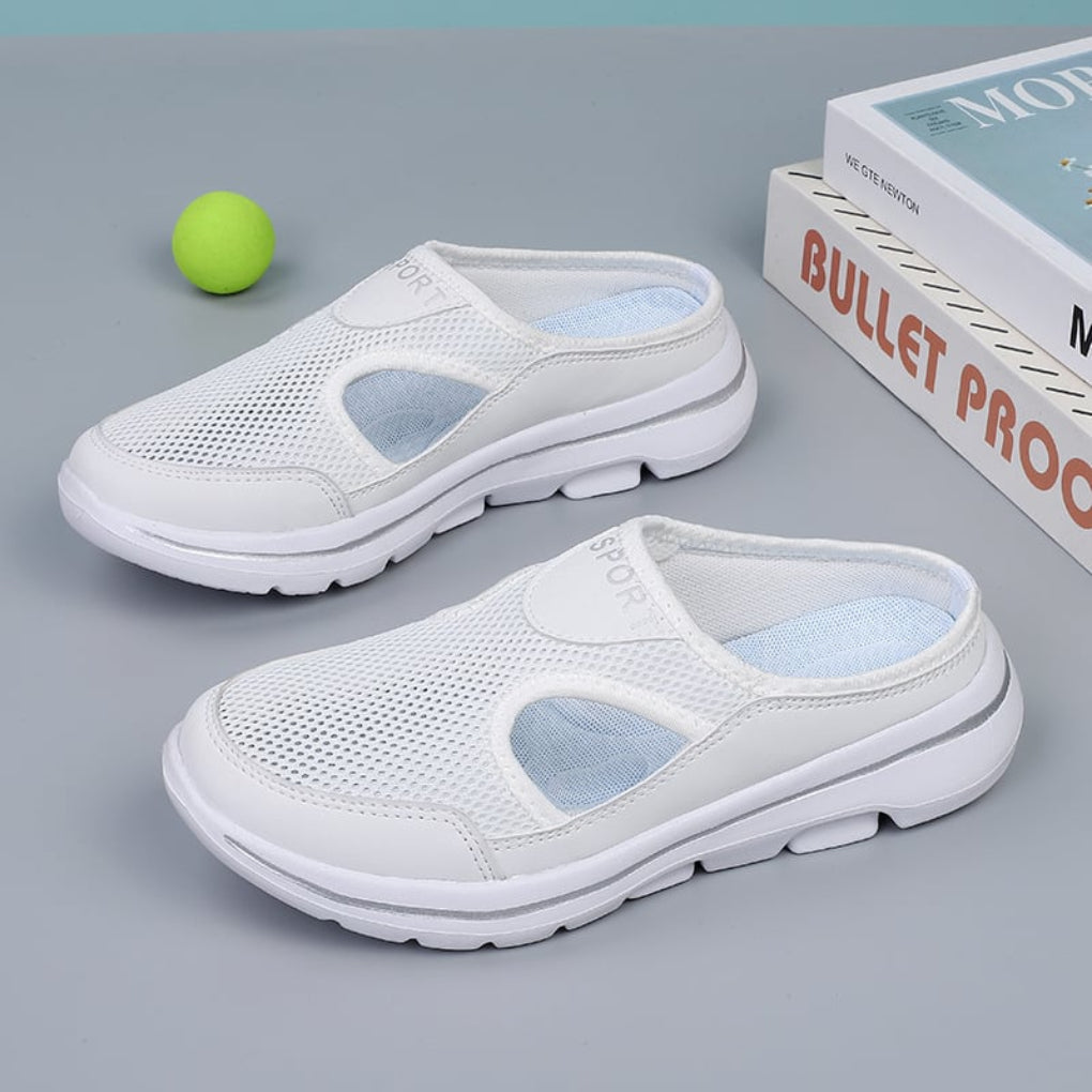 Women's slip-on slippers — ergonomic round toe design — home lounging