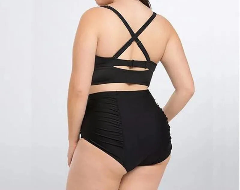 Women's high-waisted bikini set | halter top for vacation