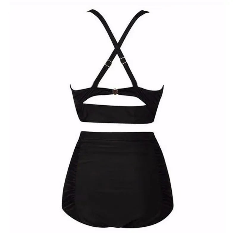 Women's high-waisted bikini set | halter top for vacation