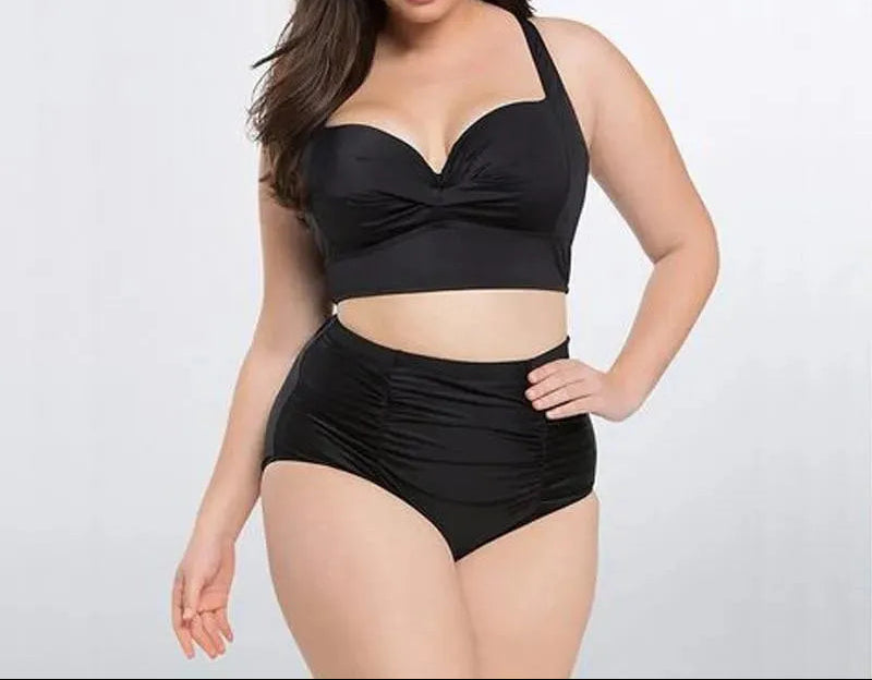 Women's high-waisted bikini set | halter top for vacation