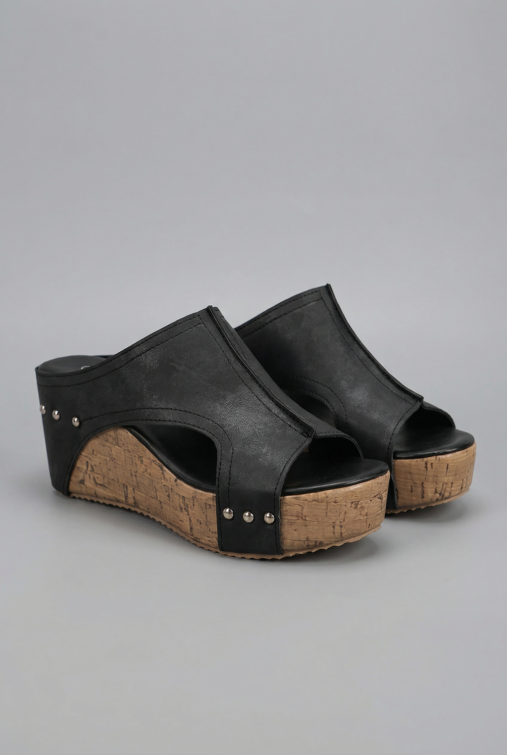 Women's Elegant Platform Wedge Sandals Retro Slip On Open Toe Cushioned Shoes