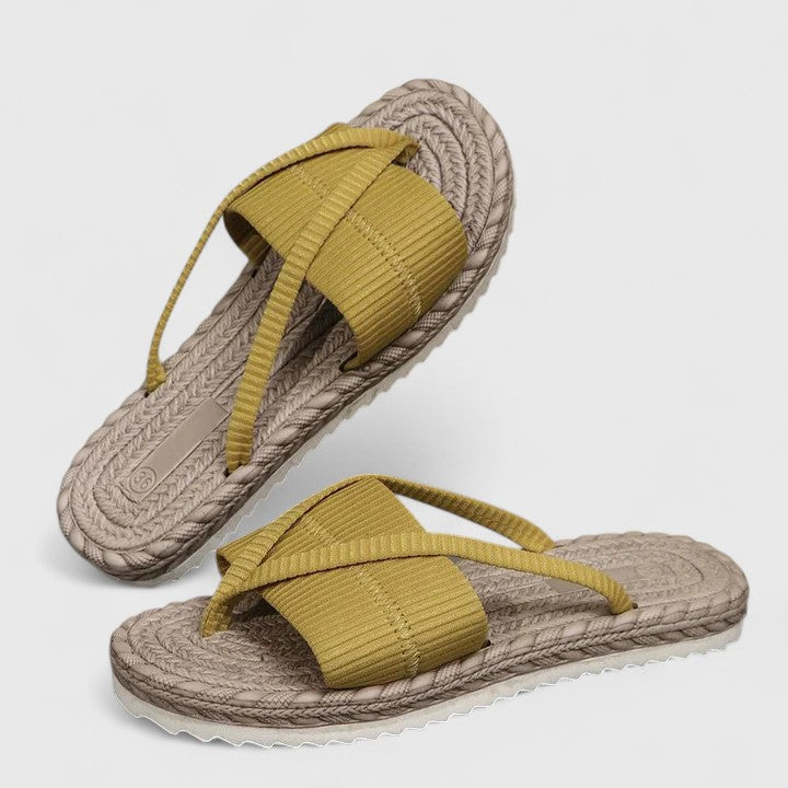 Cross Strap Espadrille Slides