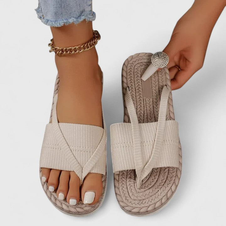 Cross Strap Espadrille Slides