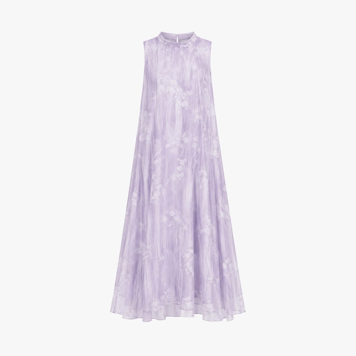 Women's Maxi Dress Organza Floral High Neck Formal