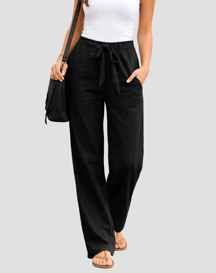 Women's Linen Wide Leg Trousers