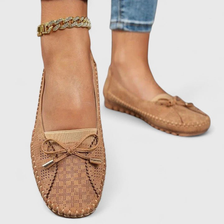 Bow Detail Flat Walking Shoes