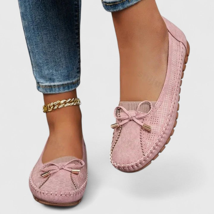 Bow Detail Flat Walking Shoes