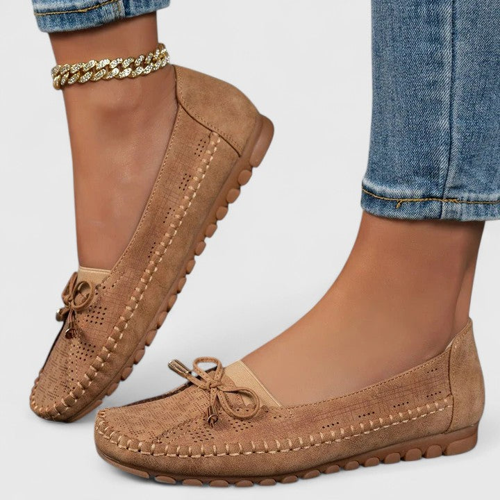 Bow Detail Flat Walking Shoes