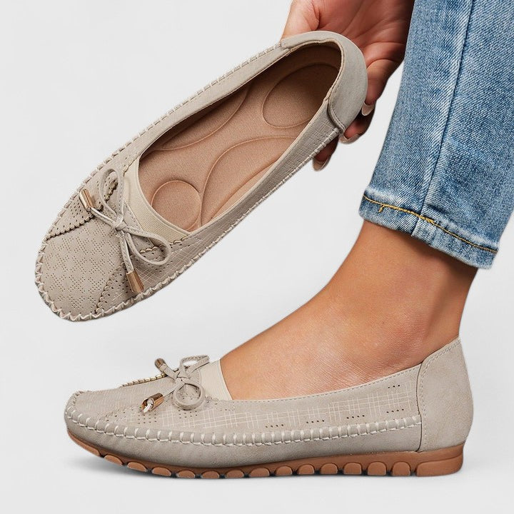 Bow Detail Flat Walking Shoes
