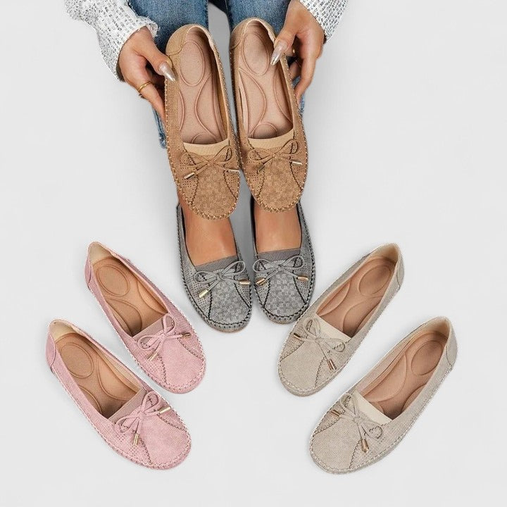 Bow Detail Flat Walking Shoes