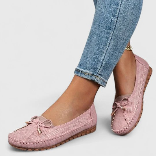 Bow Detail Flat Walking Shoes