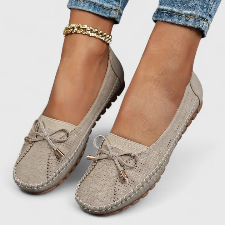 Bow Detail Flat Walking Shoes