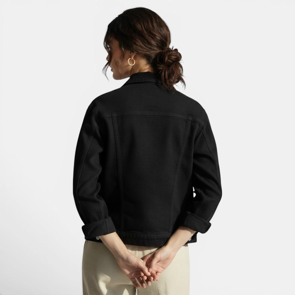 Women's Denim Jacket Fitted Silhouette Casual Urban Weekend Getaway