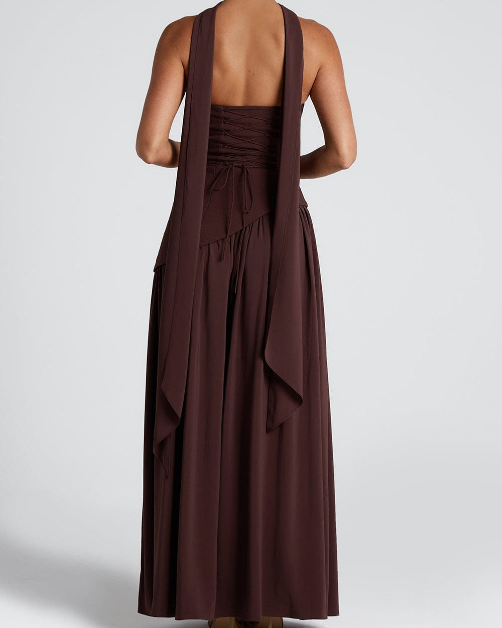 Women's strapless maxi dress | Thigh-high split for evening occasions