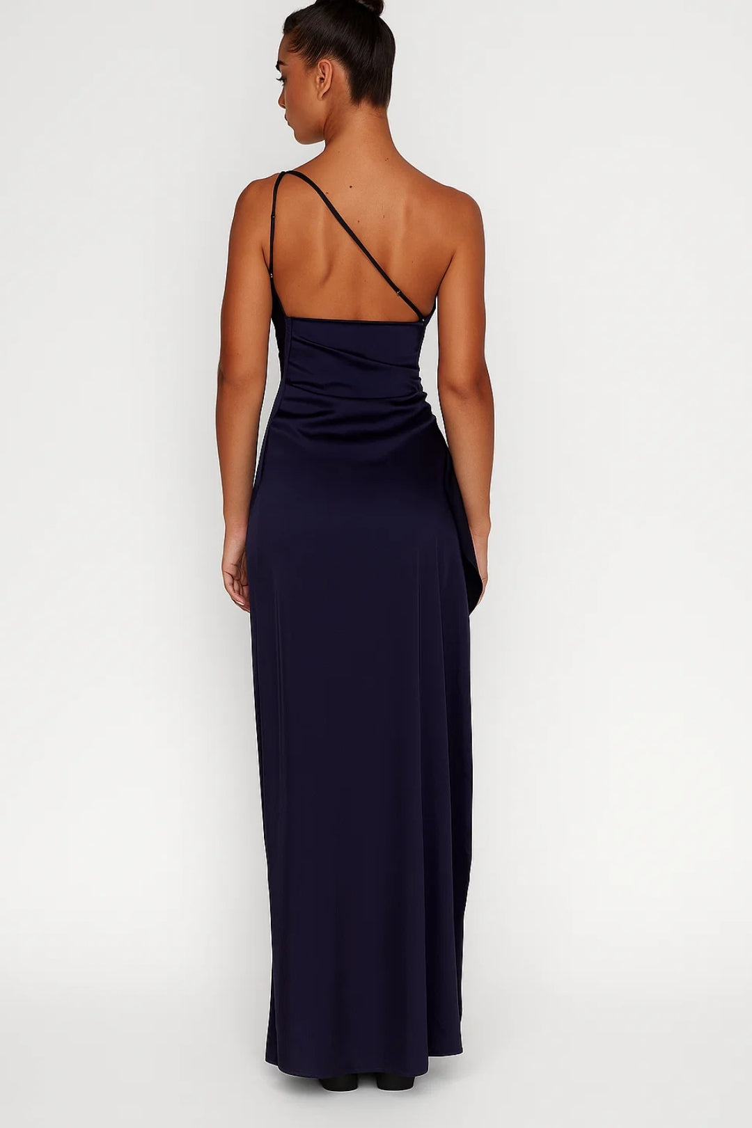 Asymmetric Fitted Evening Maxi Dress