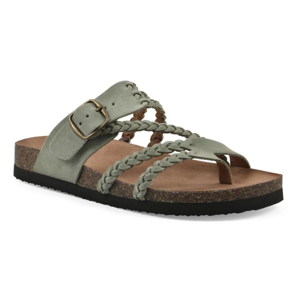 Braided Buckle Toe Loop Sandals