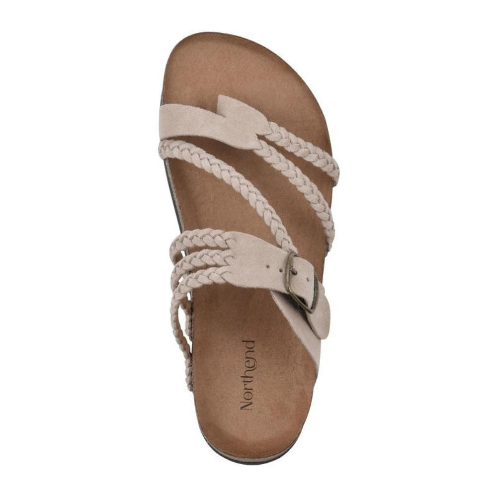 Braided Buckle Toe Loop Sandals