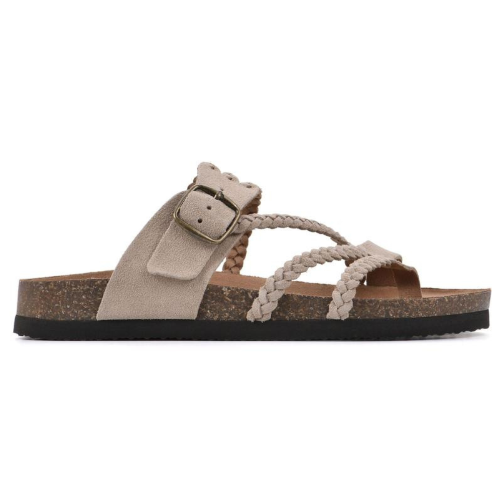 Braided Buckle Toe Loop Sandals