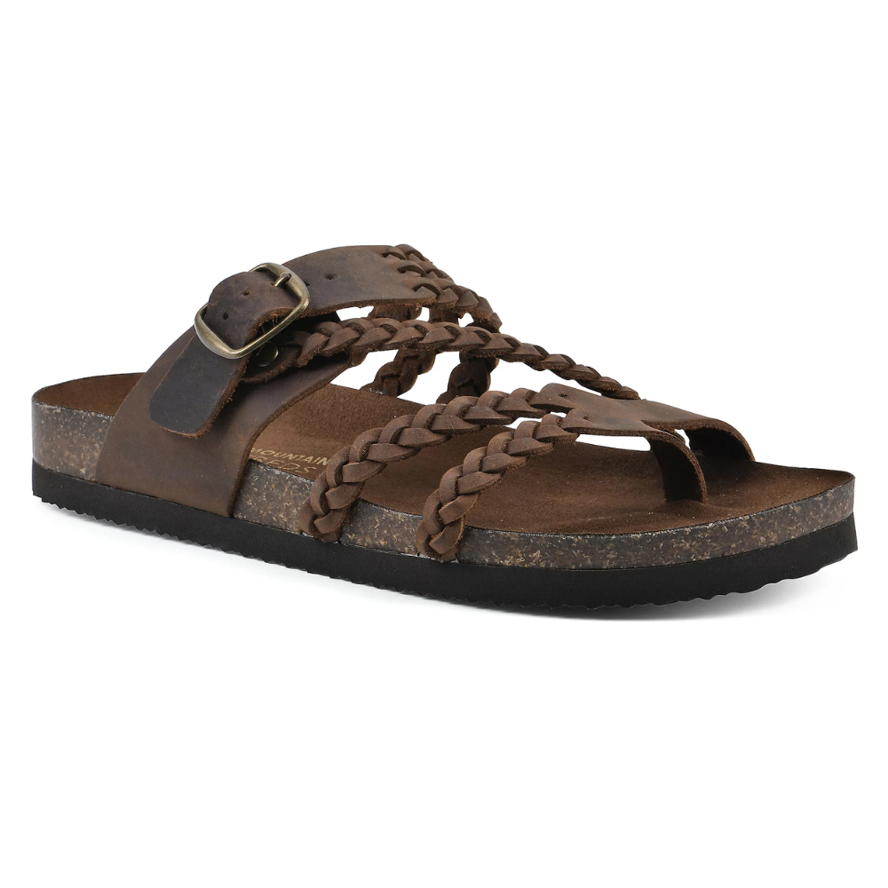 Braided Buckle Toe Loop Sandals
