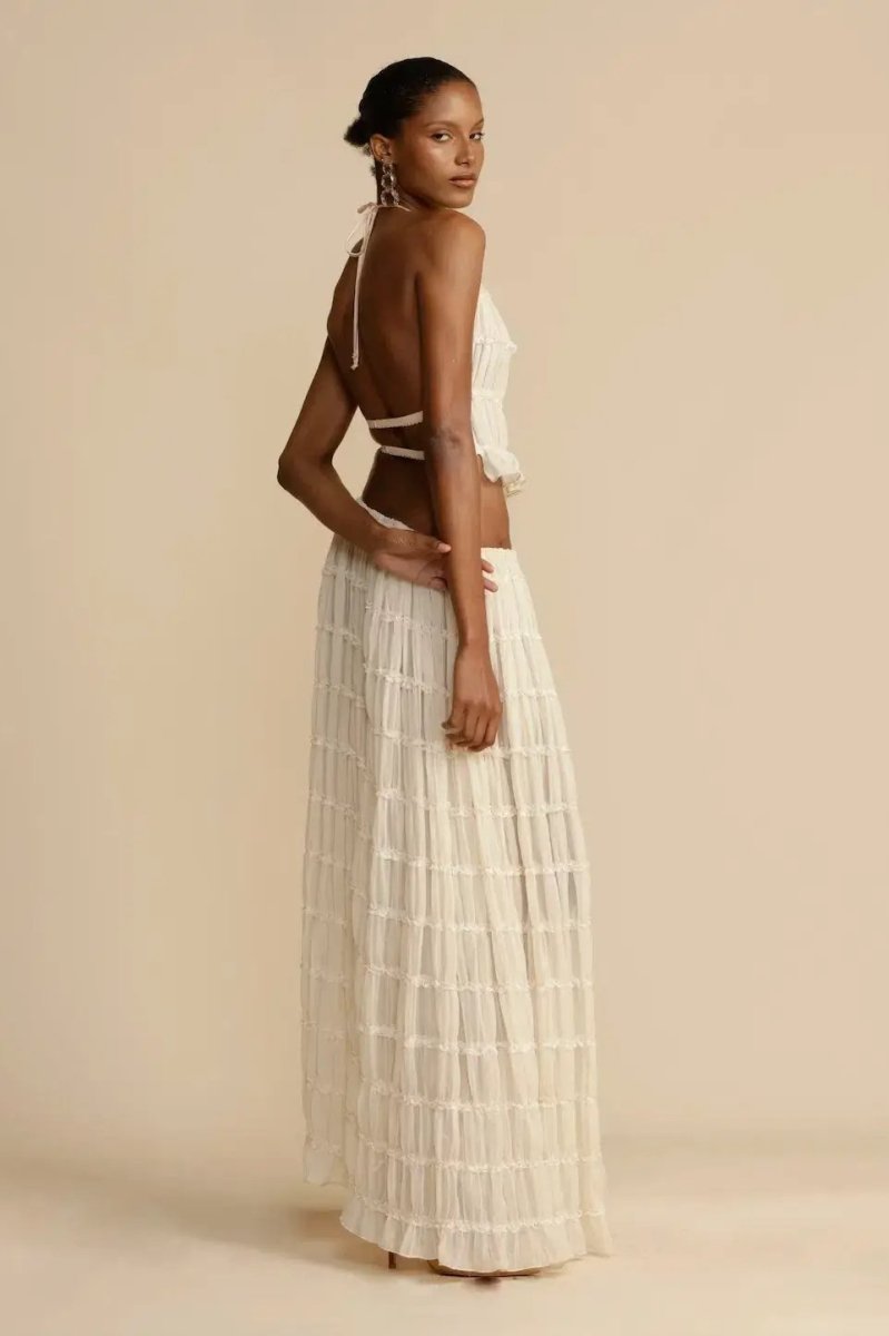 Women's halter top and midi skirt set | matching two-piece for vacation