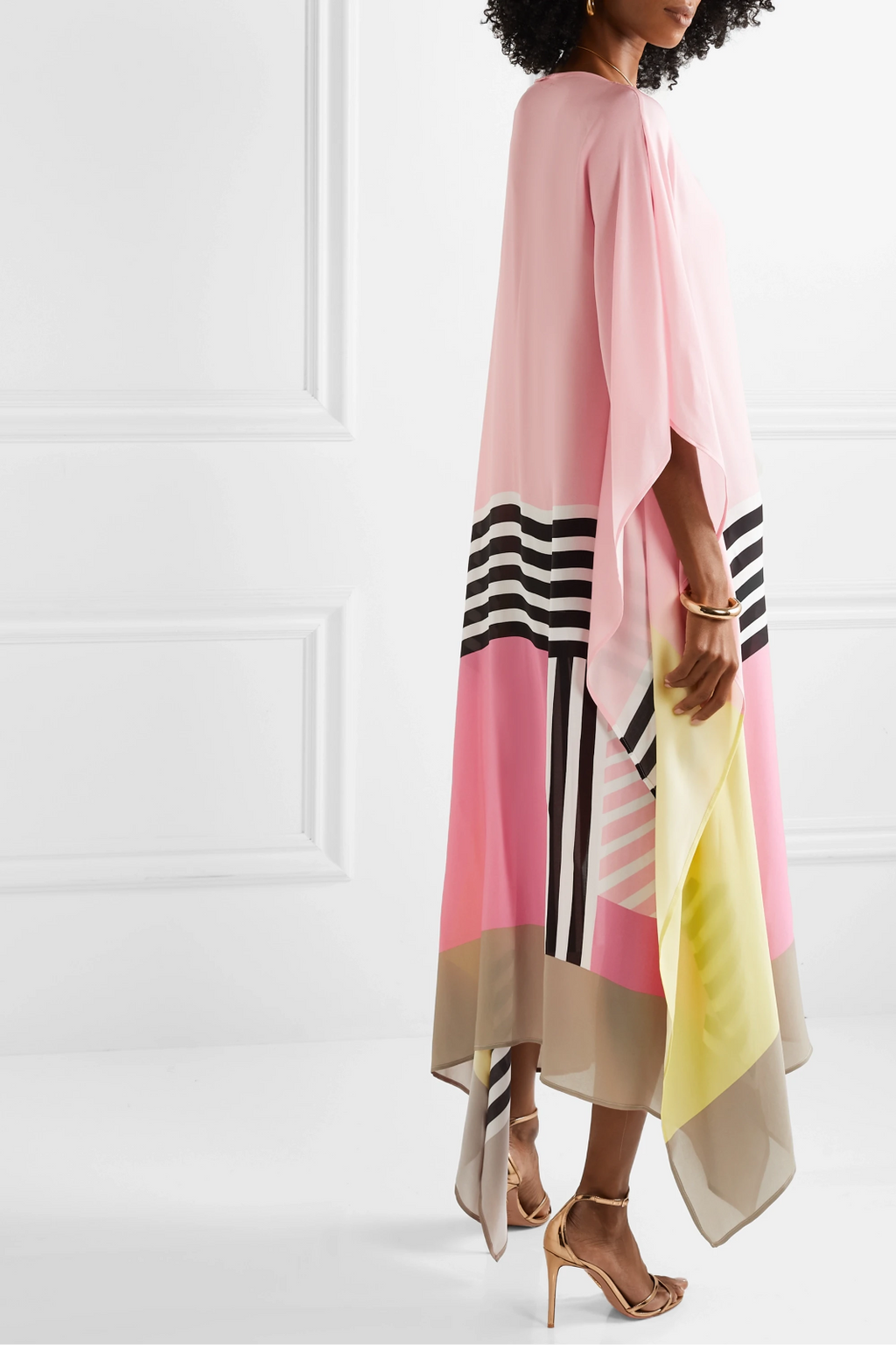Women's kimono maxi dress with batwing sleeves — summer