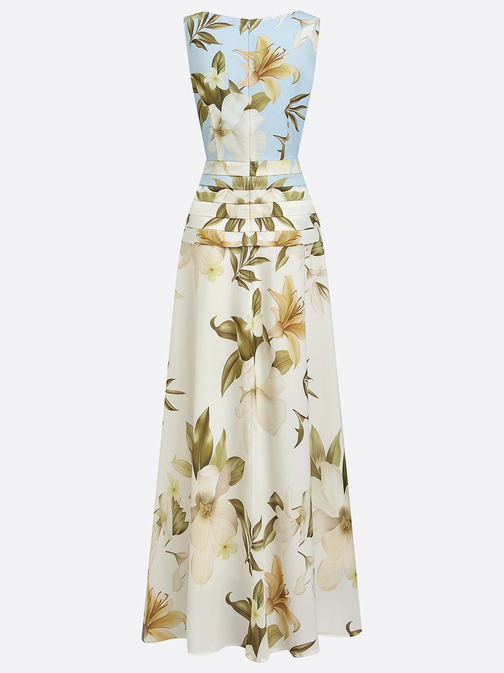 Women's Maxi Dress Floral Boat Neck Sleeveless Wedding