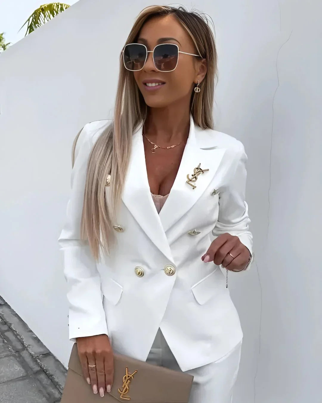 Women's double-breasted suit | Tailored blazer and trousers set