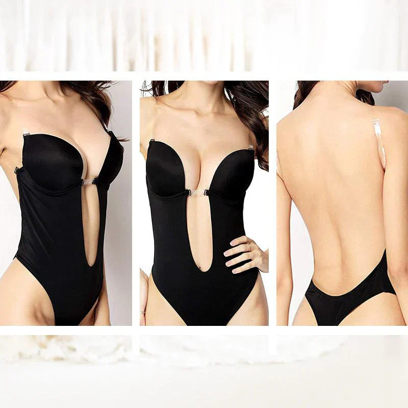 Backless Low Cut Shapewear Bodysuit