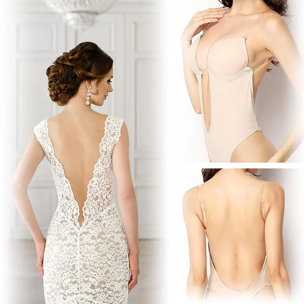 Backless Low Cut Shapewear Bodysuit