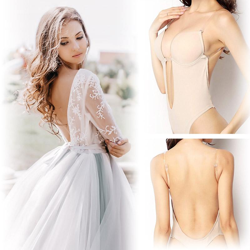 Backless Low Cut Shapewear Bodysuit