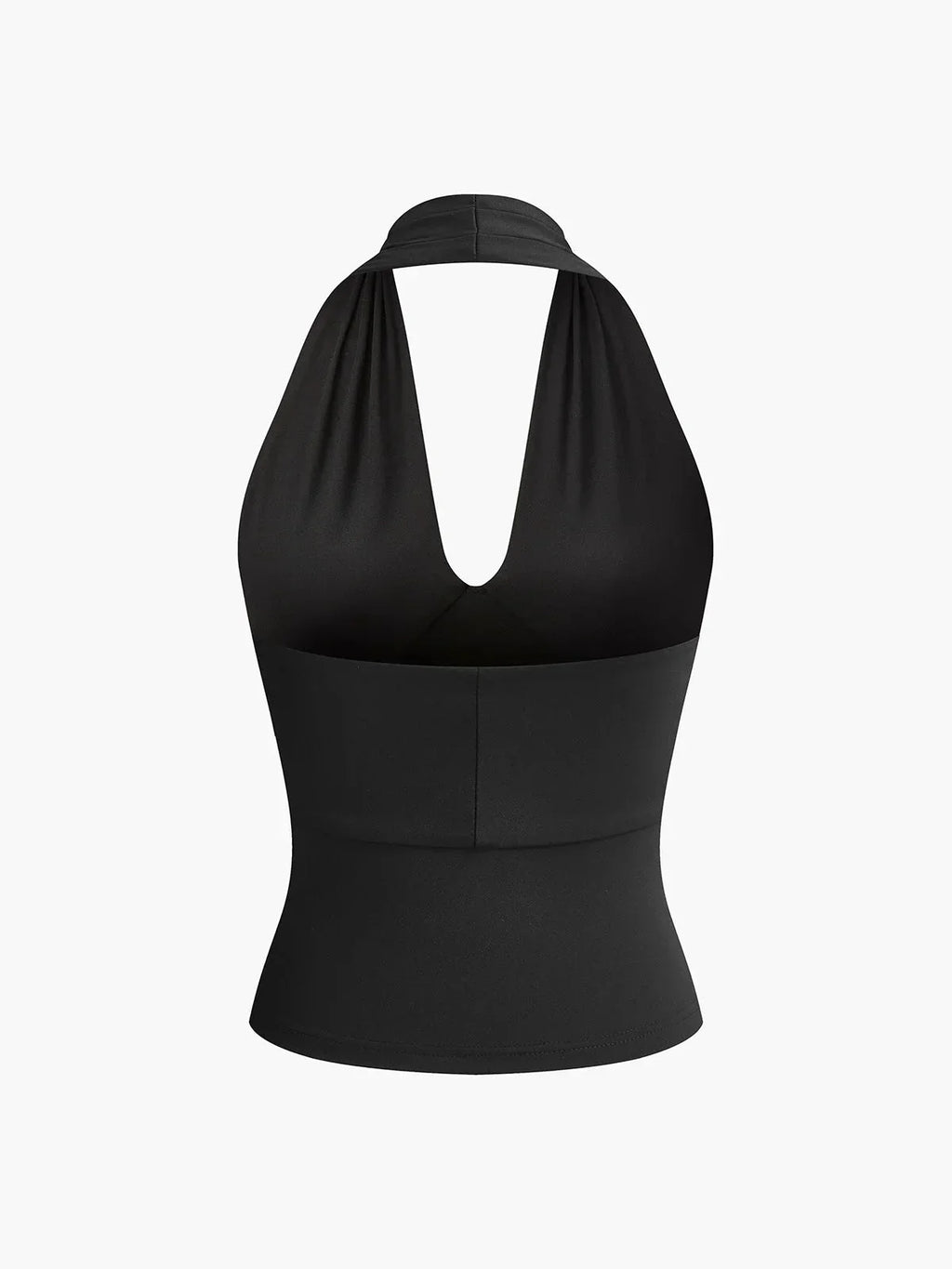 Women's sleeveless halter top | crossover V-neck knit for casual daily wear