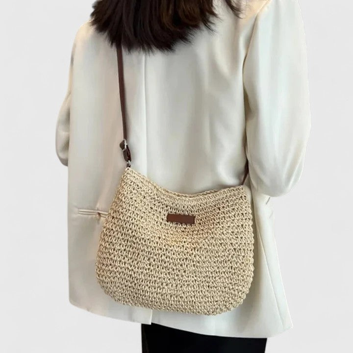 Natural Woven Straw Handbag