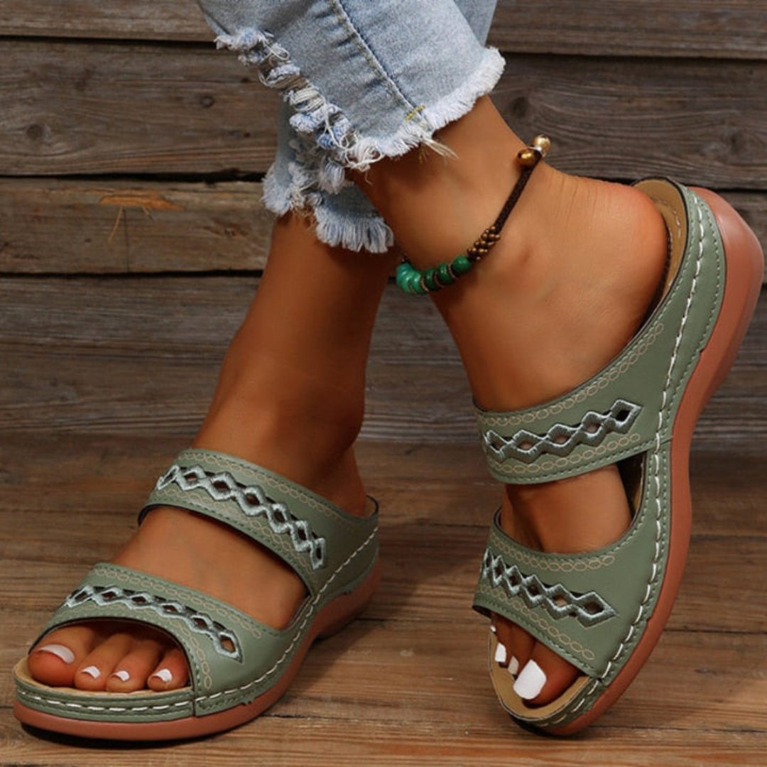 Slide sandals | two strap footwear for daily wear